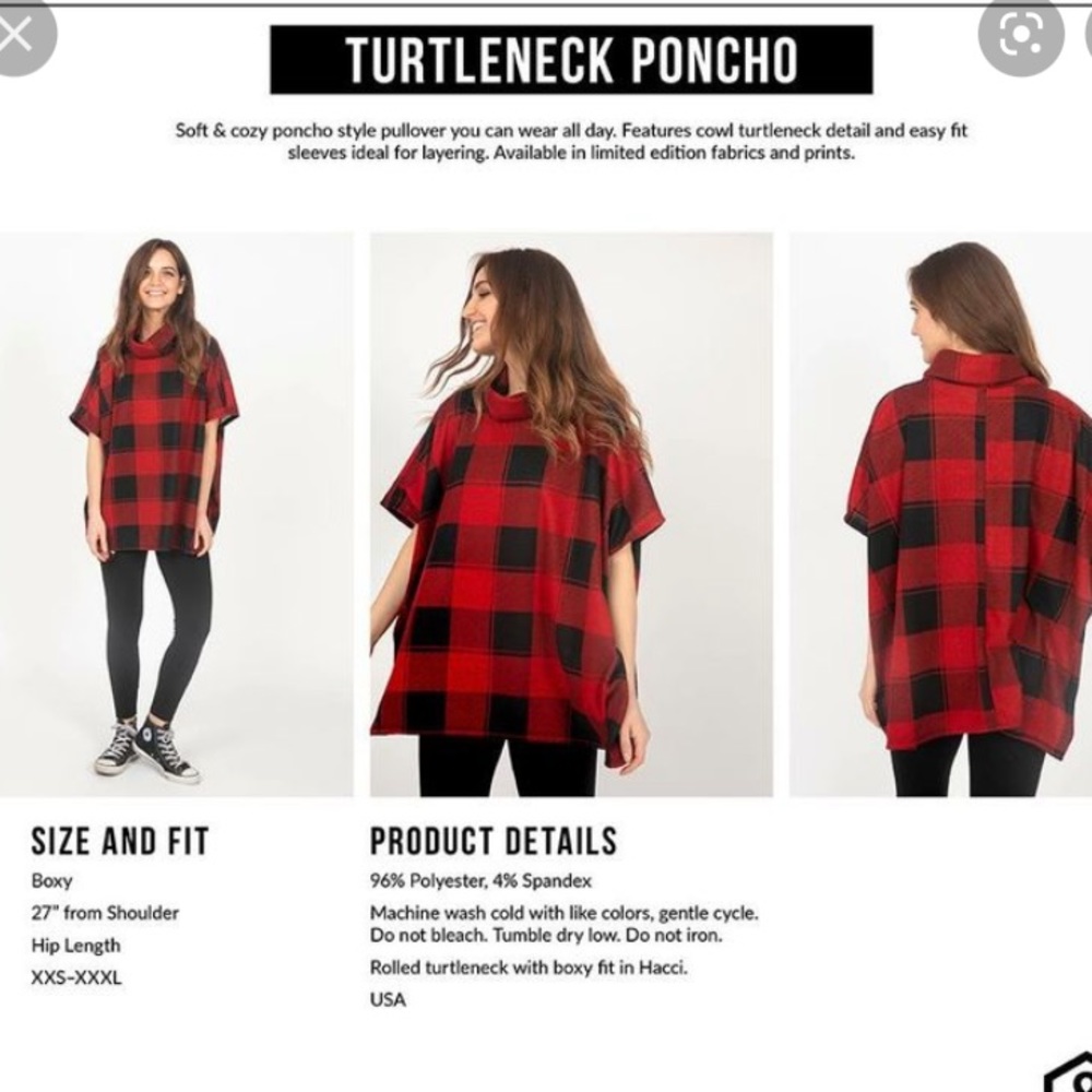 Turtleneck Poncho, XS, NWT